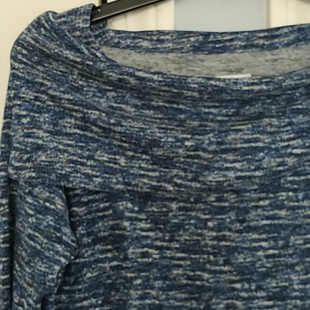 Zenergy by Chico's Asymmetrical Cowl Neck Off The Shoulder Tunic Top Small - Picture 4 of 11